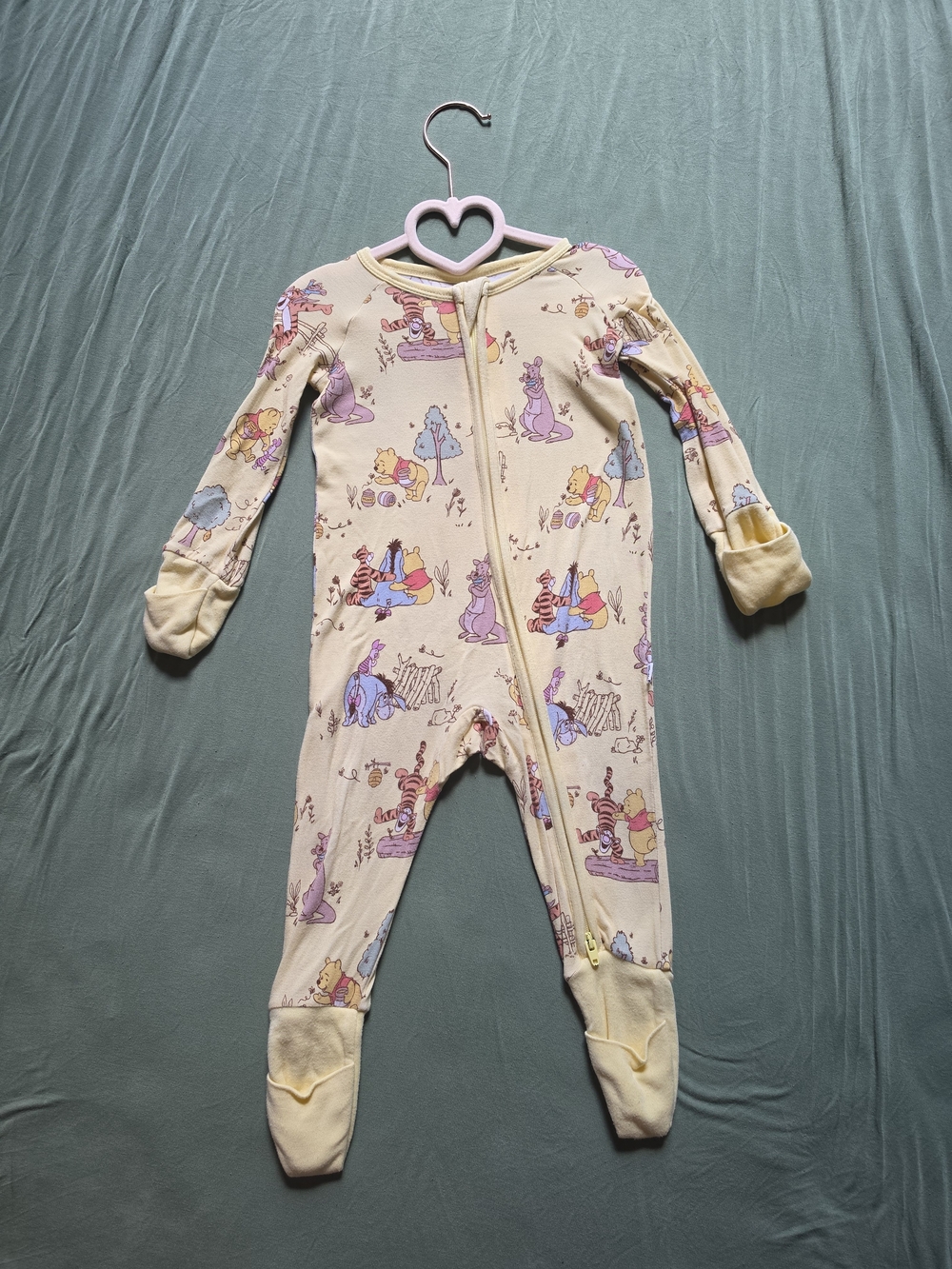 Little Sleepies Yellow Winnie the Pooh Zippy